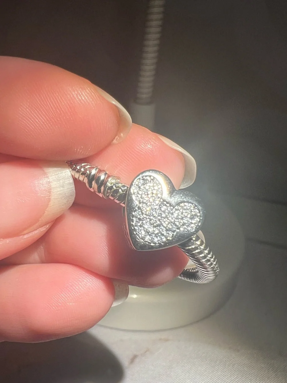 Sparkling Minnie & Mickey Mouse Heart Charm